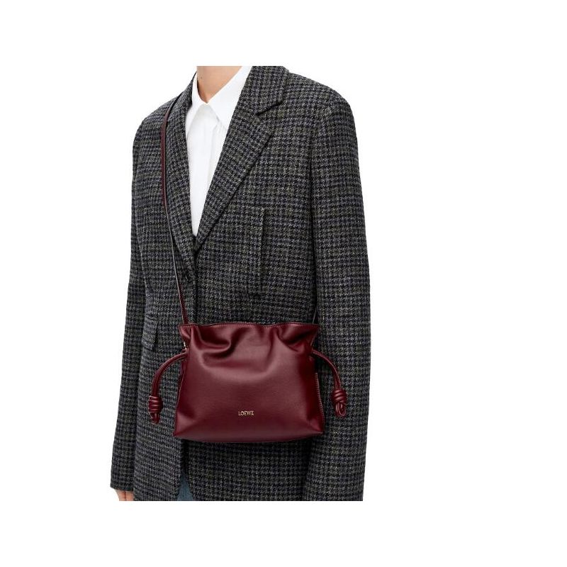 Loewe Mini Flamenco Bag-Burgundy